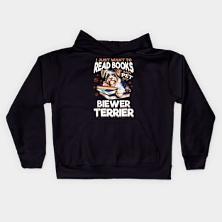 Terrier Dog Breed I Just Want To Read Books And Pet Kids Hoodie